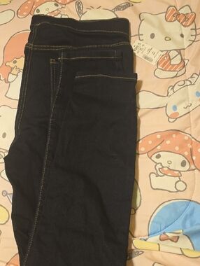 Kohl's Dark Wash Black Leggings - Large